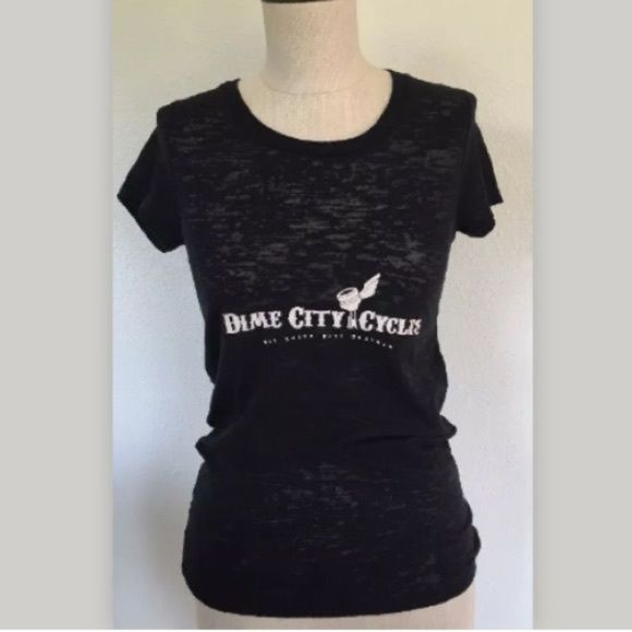 Cute Dime City Cycles Motorcycles Black Top Small - Picture 1 of 1